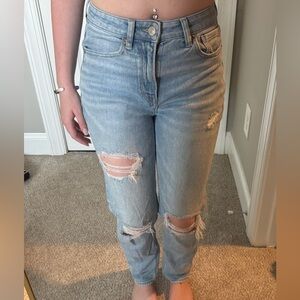 American Eagle Outfitters Light Blue Denim Mom Jeans